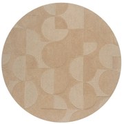 Бежов вълнен кръгъл килим ø 160 cm Gigi - Flair Rugs