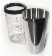 Иноксов шейкър със стъклена чаша 600мл (5221-4009) - Horecano