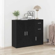 862003 vidaXL Бюфет, черен дъб, 91x29,5x75 см, инженерно дърво