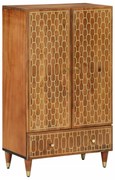358314 vidaXL Висок шкаф, 60x33x100 см, мангово дърво масив