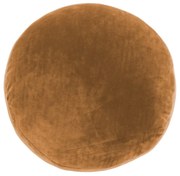 Оранжево-кафява декоративна възглавница от микрофибър Marshmallow, ø 40 cm - Tiseco Home Studio