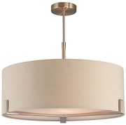 Endon 95834 - Висящ полилей HAYFIELD 3xE27/40W/230V матов хром/бежов