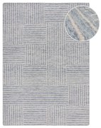 Светлосин ръчно изработен вълнен килим 160x230 cm Memphis Wool – Flair Rugs