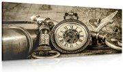 Картина на платно – Часовници от миналото в сепия