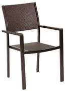 Horecano - Полиетиленов стол с подлакътник PVC РАТАН-КАФЯВ TB-(YC-046)