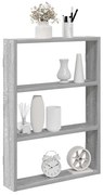 860054 vidaXL Стенен рафт, сив сонома, 43x9x60 см, инженерно дърво