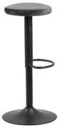 Сив тапициран бар стол с регулируема височина (височина на седалката 62 cm) Finch – Actona