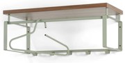 Кафява/сиво-зелена метална стенна закачалка с рафт 70 cm Rex – Spinder Design