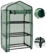 46917 vidaXL 3-етажна мини оранжерия, 69x49x125 см