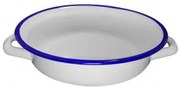 Емайлирана тава за готвене с дръжки ф16см синьо/бяло RETRO-(042/16 1+1+2)