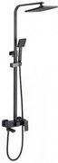 Душ система със смесител, пита, слушалка и шлаух ICT 8866MB ЯСМИНА BLACK, Inter Ceramic