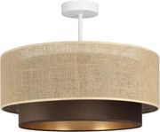 Плафон SARTA 1xE27/60W/230V Ø 45 см кафяв/юта