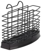 Сушилник за прибори Rosberg R53003D, 20.7х9.5х15.2 cм, Черен мат