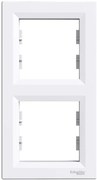 SE Рамка 2х вертикална цвят Бял Asfora - EPH5810221