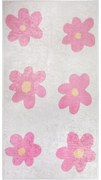 Детски килим подходящ за пране розово и цвят слонова кост 80x150 cm Cute Flowers Pink – Vitaus