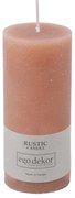 Прахово розова свещ Rust, време за горене 58 h Rustic - Rustic candles by Ego dekor