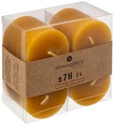 Свещи без аромат atmosphera Olia, 4.5 cm, 4 бр - Жълт