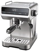 Еспресо машина Finlux FEM-1866, 1150W, 20 bar, 1.2 л, Крема диск, Цифров дисплей, Инокс