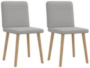 4101153 vidaXL Трапезни столове 2 бр Cloud сив плат