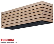 Инверторен климатик Toshiba Super Daiseikai 10 WOOD RAS-B13S4KVDG-E / RAS-13S4AVPG-E, 13000 BTU, 25 м2, А+++, Wi-Fi, R-32, Декоративен дизайн, Кафяв