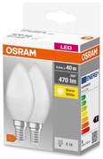 К-кт 2x LED Крушка B38 E14/4,9W/230V 3000K - Osram