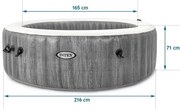 Надуваемо джакузи с хидромасаж и Wi-Fi управление 6 osôb