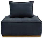 Тъмносиньо шенилово кресло Elisa – Bobochic Paris