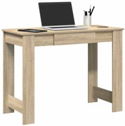 860429 vidaXL Бюро, дъб сонома, 100x45x75 см, инженерно дърво