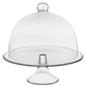 Стъклена поставка кръгла за сладки с купол 21xh22,5см VIDIVI-BANQUET (67450M)