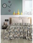 Кафяво памучно покривало за легло 200x230 cm Pique – Mila Home