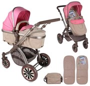 Комбинирана детска количка AURORA Lorelli - Rose&Beige Fashion Girl