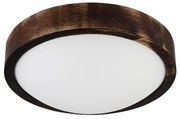 LED таванен осветител OAK SMOKY SLIM LED/20W/230V 4000K Ø 27 cm дъб/тъмно кафяво