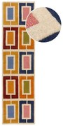 Ръчно изработена вълнена пътека 60x230 cm Retro Blocks – Flair Rugs