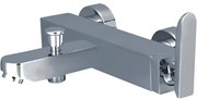 Стенен смесител за вана и душ ICL 6118064 "Венус", месинг, хром, 19см