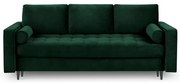 Разтегателен диван от зелено кадифе Santo - Milo Casa