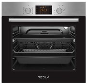 Фурна за вграждане Tesla BO900SX, 2300 W, 80 литра, 8 програми, Вентилатор, Клас А, Инокс/Черен