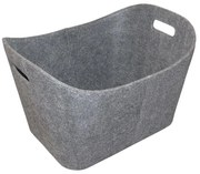 Филцова кошница за дърва с дръжки 35x55 см сив