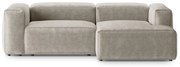 Бежов ъглов диван от рипсено кадифе (десен ъгъл) Bergamo – Cosmopolitan Design
