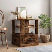 816413 vidaXL Странична маса, опушен дъб, 50x50x60 см, инженерно дърво