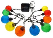 LED соларен гирлянд 10xLED/3,65м 600 mAh IP44 многоцветен