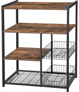 Кухненска етажерка MARGE кафява/черна