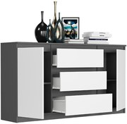 Просторен скрин R-140-S3 - различни цветови варианти антрацит микс бяло