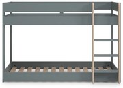 Детско легло сиво-зелено 90x190 cm двуетажно с включена подматрачна рамка Angel – Marckeric