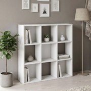 Куб меламинов рафт за книги в бял цвят 90x30x90см.