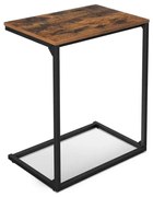 Странична масичка ELDUR кафява/черна