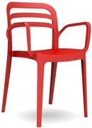 Novussi - Стол с подлакътник "ASPENDOS" червен