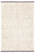 Кремав ръчно изработен памучен детски килим подходящ за пране 90x130 cm ABC – Lorena Canals
