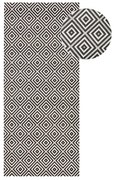 Черно-бял килим на открито , 80 x 200 cm Karo - NORTHRUGS