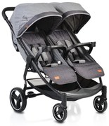 Детска количка за близнаци Rome MONI - сива