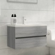 815652 vidaXL Шкаф за мивка, сив сонома, 80x38,5x45 см, инженерно дърво
